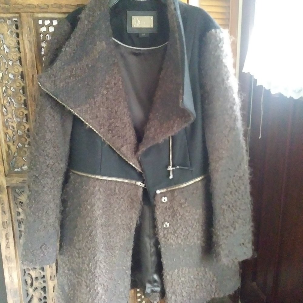Mackage mixed media convertible wool  coat size SP
